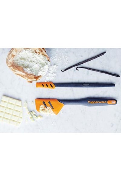 Tupperware Modern Fairy Silicone Thick and Thin Spatula Set of 2