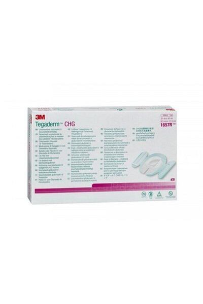 3M (4 PCS) Tegaderm Chg 1657r Transparent Film Wound Cover with Gel 8.5cm X 11.5cm (4 Pieces)