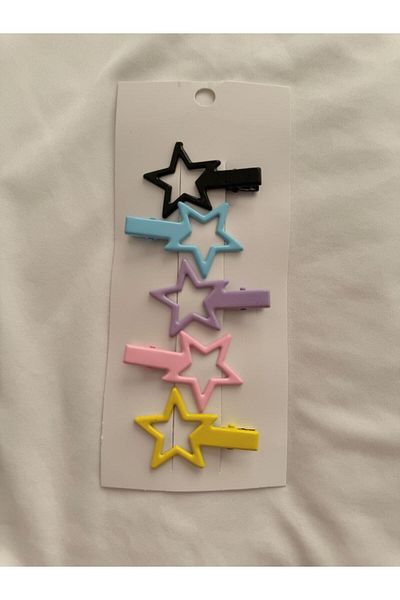 Planet Butik Set of 5 Colorful Star Side Buckles