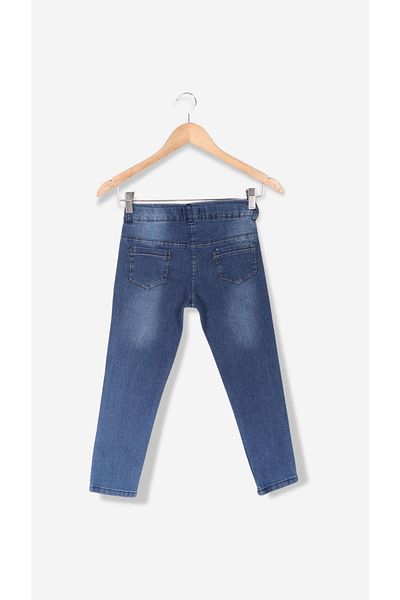 yavrucak kıds Kitten Embroidered Girl's Trousers Jeans
