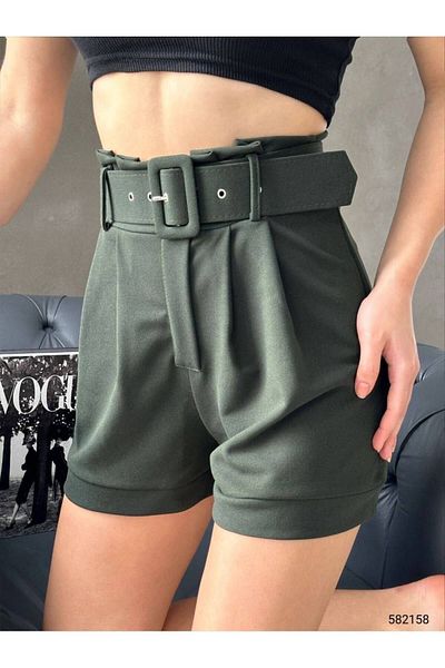 Klass Crepe Shorts with Belt