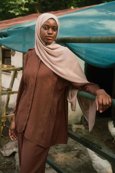 Qef Crepe Shawl - Daily Cappuccino Style