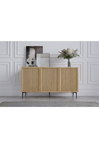 DUHO Tri Konsol, Üç Kapaklı, Meşe