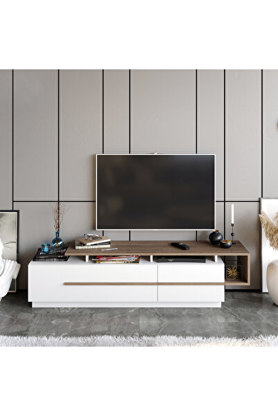 Decorotika PİA CEVİZ BEYAZ TV ÜNİTESİ