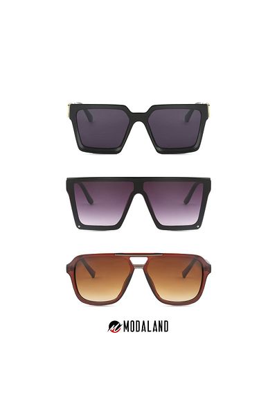 ModaLand 3-Piece Deal Set - Unisex Women's and Men's Sunglasses