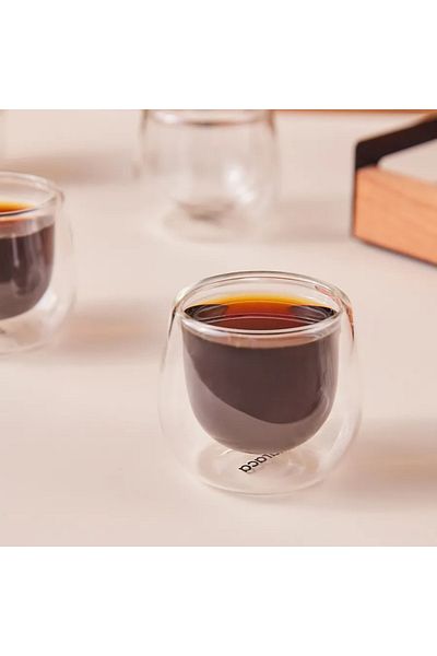 Karaca Anthon Flattened Espressotasse Set, 6 Teilig - 80 ml - Glas - S