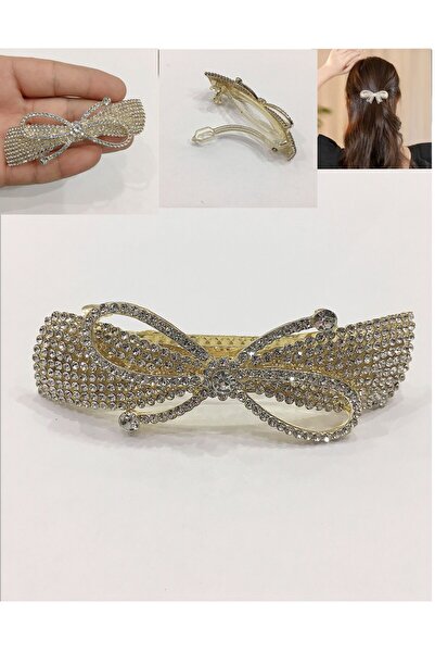 NEW HİLL Otomatik klipsli taşlı şık toka