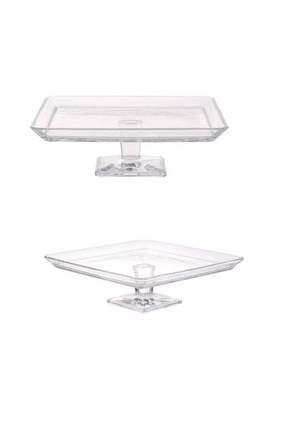 Paşabahçe Madlen Footed Serving Plate - Service Presentation Plate 2 Li Fma06015 Fma04996 178