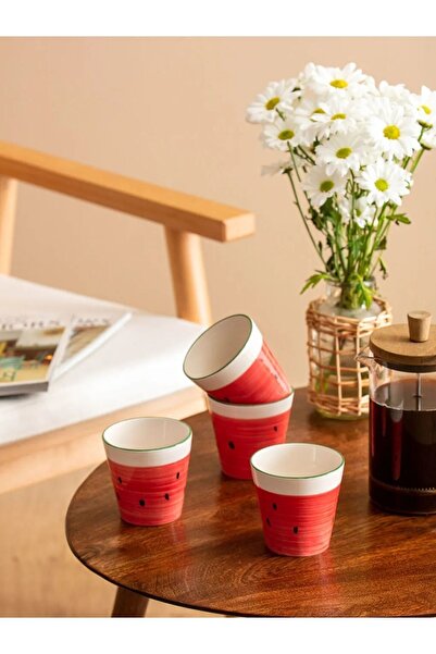 LC Waikiki LCW HOME 4-Piece Espresso Cup Set - Printed