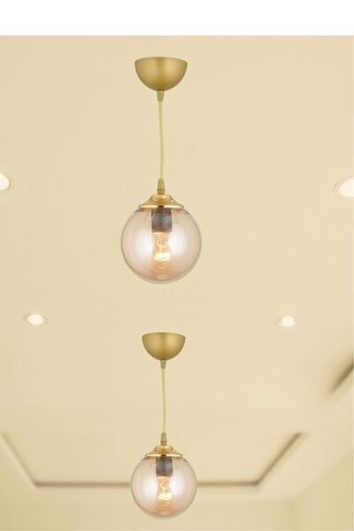 KARDELEN AYDINLATMA AVİZE Kardelen Sarkıt Eskitme Tekli Bal Glop  Camlı  Düz ...