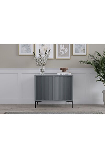 DUHO Konsol - Gri - Iki Kapaklı