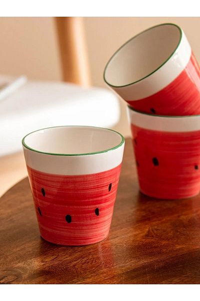 LC Waikiki LCW HOME 4-Piece Espresso Cup Set - Printed