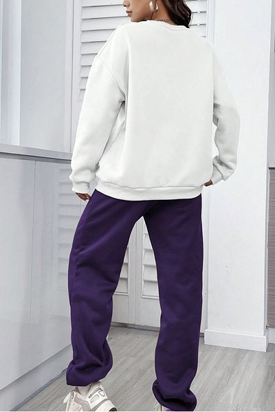 MODAGEN Set de trening unisex violet-alb cu imprimeu California