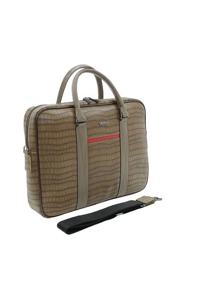 Cambridge Polo Club Crocodile Briefcase Plevr50084 Mink