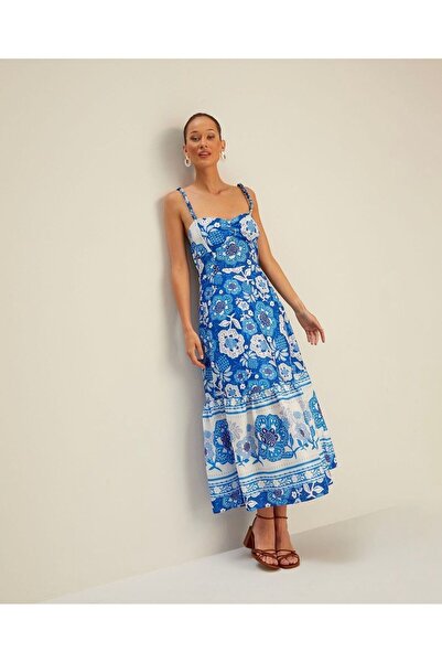 Oyer Moda Синя сукня на бретельках для жінок