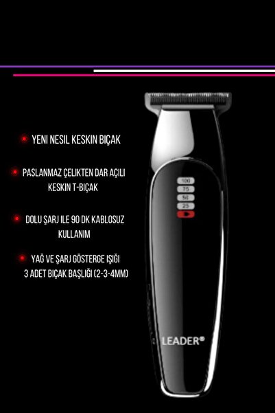 Leader ,Led Göstergeli,Kablosuz Tıraş Makinesi,Profesyonel Tıraş,Sakal Tıraş ...