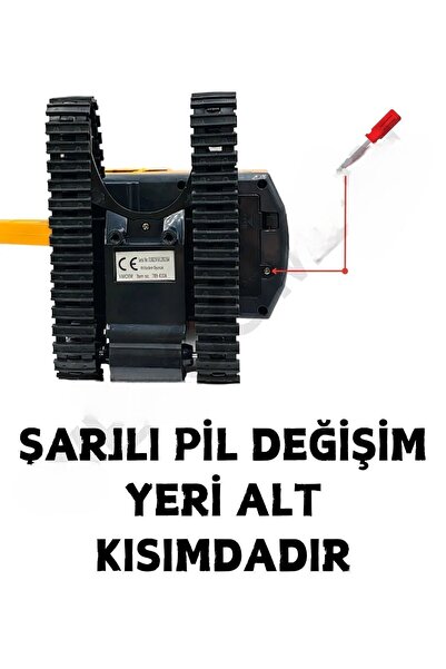 RAMO'S STORE Oyuncak Uzaktan Kumandalı Şarjlı Kepçe Ekskavatör Full Fonksiyon Paletli