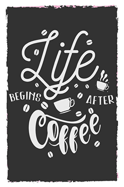 hediyeniburadabul Poster din lemn cu design ceai și cafea