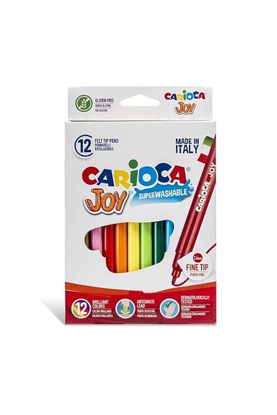 CARIOCA 40614 Joy Super Washable Felt Tip Crayons 12pcs