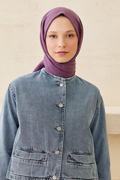 Qef Soft Cotton Shawl Violet