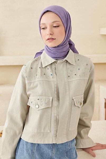 Qef Daisy Pattern Modal Jacquard Scarf Lilac