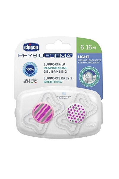 Chicco Soother Physio Light Girl Silikon Emzik 6-16 Ay 2li