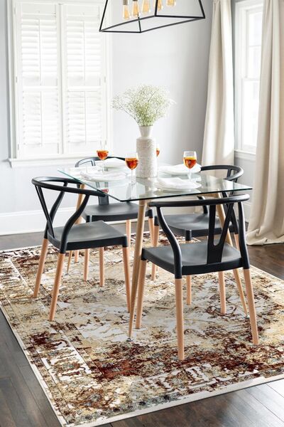 Angorahome Ethnic Dokuma Makine Halısı 1923BD