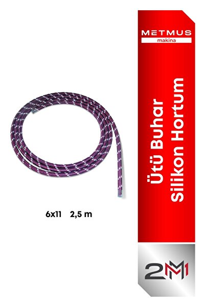 METMUS 6x11 Buharlı Ütü Silikon Hortumu 2.5 Mt ( 2 Adet)
