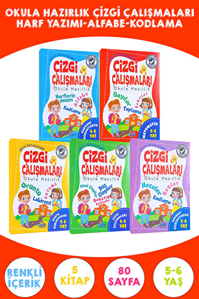Oscar Yayınları Okula Hazırlık Çizgi Çalışmaları