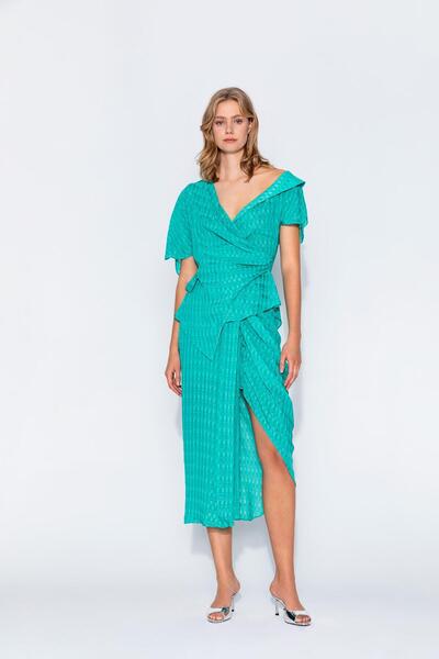 KAMEYA YIRTMAÇLI BÜZGÜLÜ ETEK 24S30411