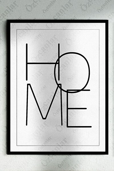 ÖZCANLAR ÇERÇEVE Home Temalı Çerçevesiz Çerçeve Görünümlü 3 Parça Mdf Duvar Tablo Seti Lazer Kesim