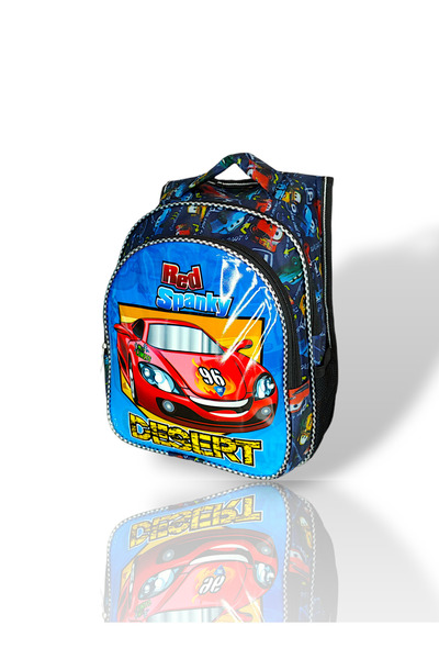 Armoire Araba Desenli 0 - 6 Yaş Erkek Çocuk Lacivert Anasınıfı Kreş Çocuk Oku...