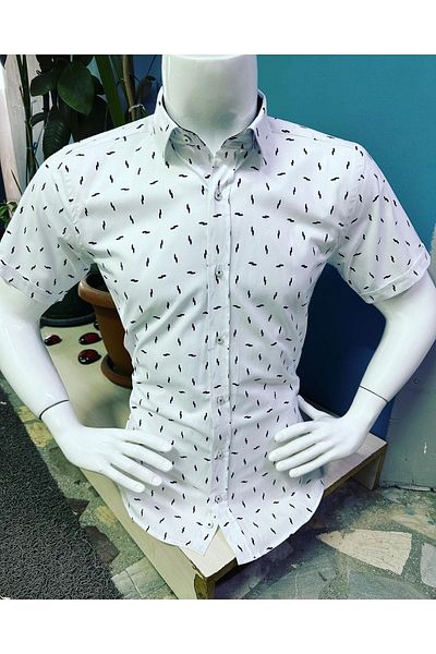 CLASSO Lycra Printed Short Sleeve Shirt