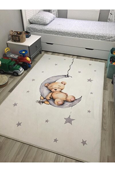 Evmila Dijital Baskı Sevimli Ayıcık Çocuk Halısı