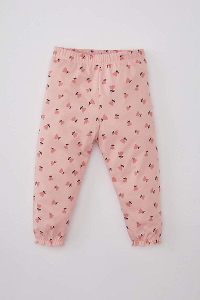 DeFacto Baby Girl Floral Combed Cotton Long Sleeve Pajama Set