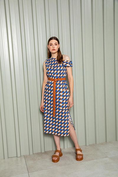 KAMEYA Geometric Patterned Belt Dress - 24S40509
