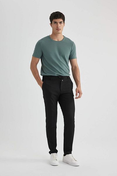 DeFacto Tričko Crew Neck Slim Fit