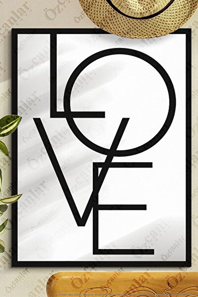 ÖZCANLAR ÇERÇEVE Love Temalı Çerçevesiz Çerçeve Görünümlü 1 Parça Mdf Duvar Tablo Tekli Mdf Tablo Set