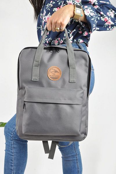 AGOÇANTA Gray Unisex Backpack and School Bag with Laptop Compartment