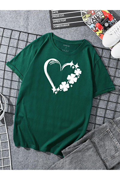 BEGRİFF Μπλουζάκι Benetton Unisex Oversize Heart Printed T-shirt