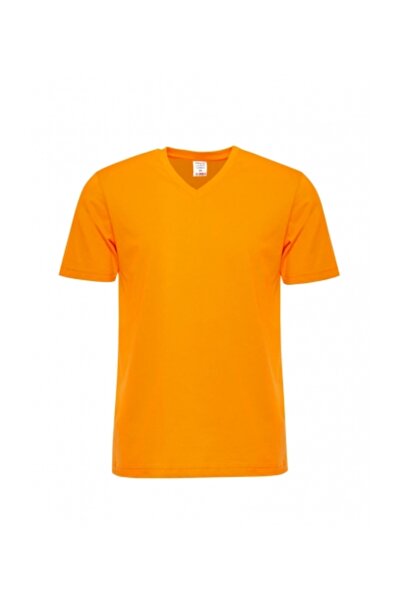 RELAXIA Men's V-Neck Combed Cotton T-Shirt