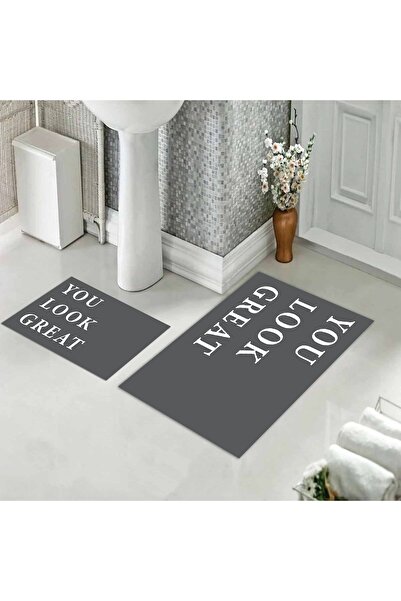 Evmila Σετ χαλάκια μπάνιου με σχέδια, μαλακά και ανθεκτικά - Πλένονται στο πλ...