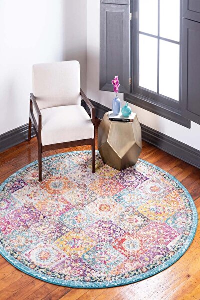 Angorahome Spring Koleksiyonu Dokuma Makine Halısı SP1000 Yuvarlak