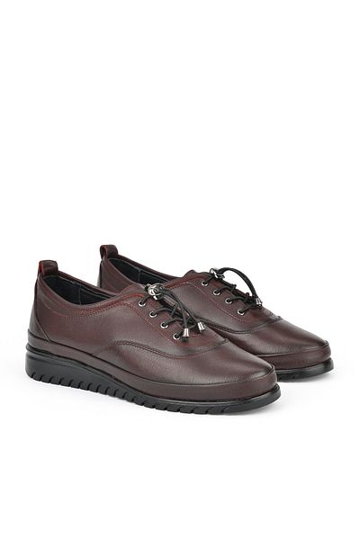 Ziya Pantofi de damă din piele naturală - 14355Z2767 Roșu Claret