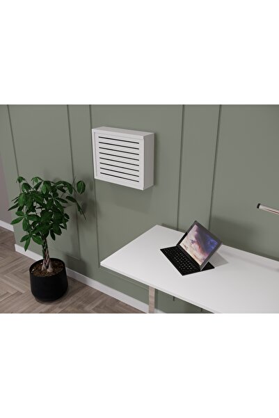 ENDLESS SHOPPİNG Modem Kutusu Izgaralı Modem Kutusu Saklama Gizleme Desenli Modem Saklama Kutusu