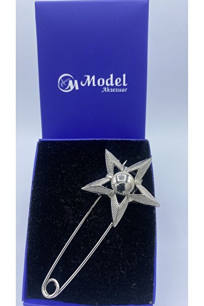 model aksesuar Yıldız Desenli Iskoç Iğnesi Broş