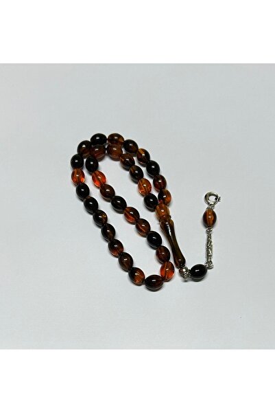 Han Ticarethane Mărgele de rugăciune din chihlimbar pudră portocaliu și negru