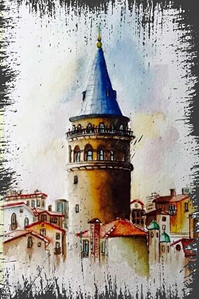 hediyeniburadabul Poster din lemn cu design Istanbul