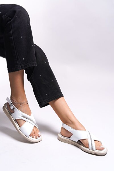 Riccon Brietruth Γυναικεία Σανδάλια0012804 Λευκό