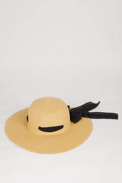 DeFacto Women's Straw Hat - With Ribbon Detail